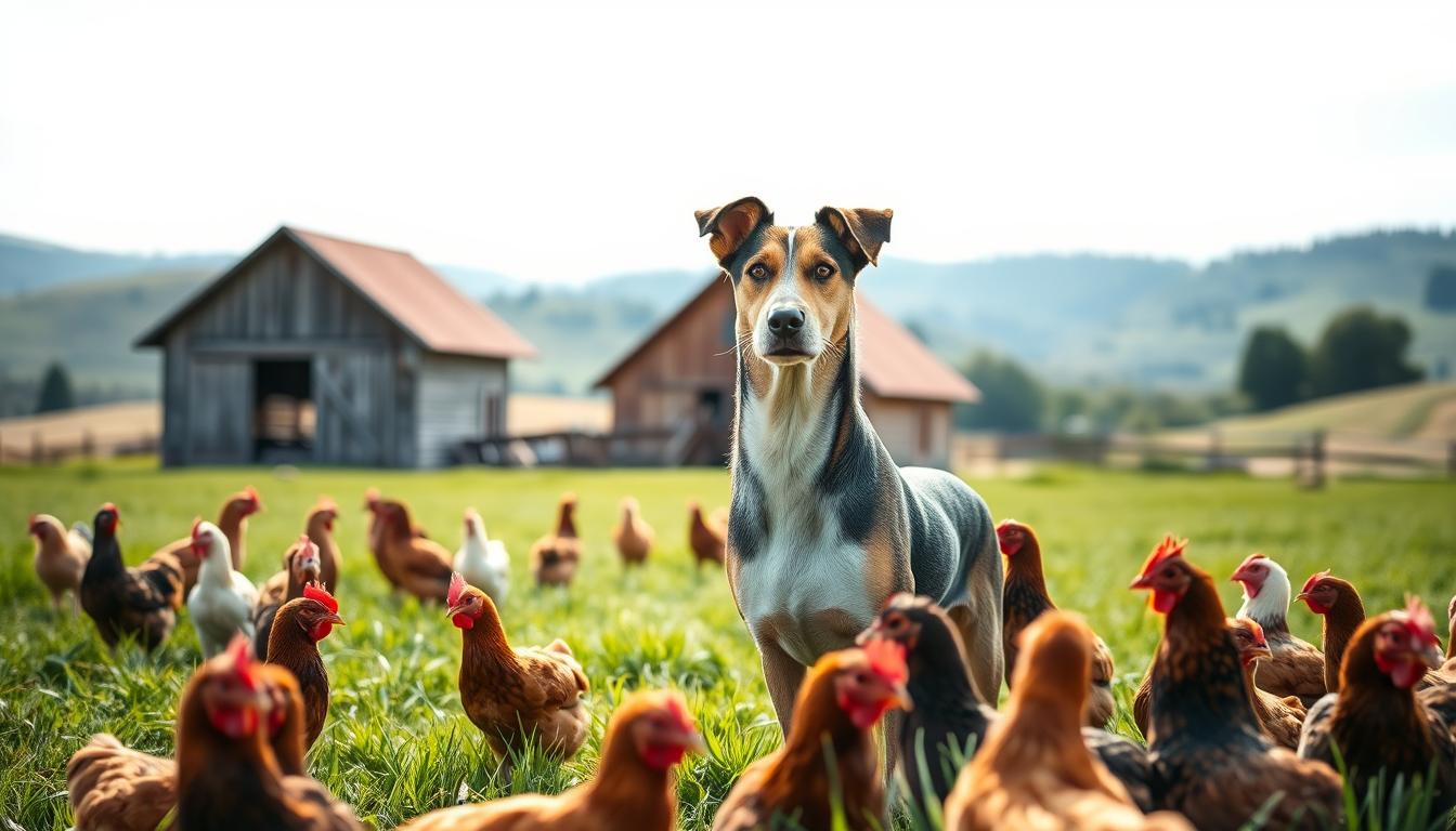 Pes na hydinových farmách