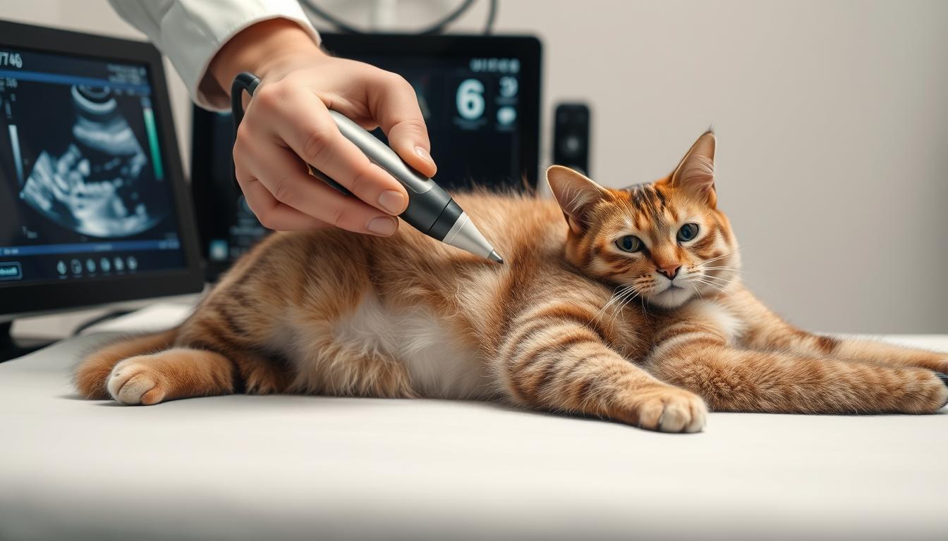 ultrazvuková diagnostika u mačky