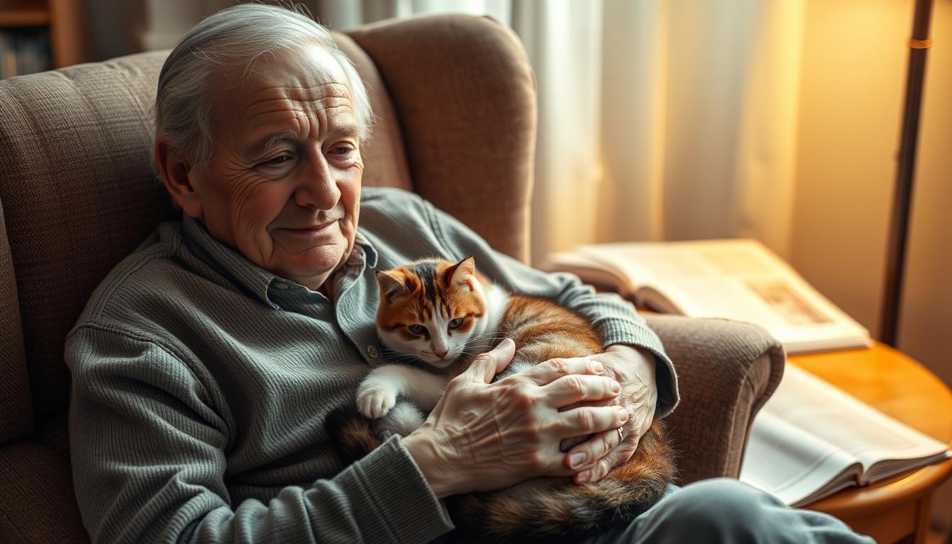 vzťah mačky a seniorov