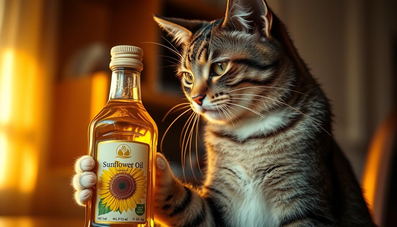 mačka slnečnicový olej