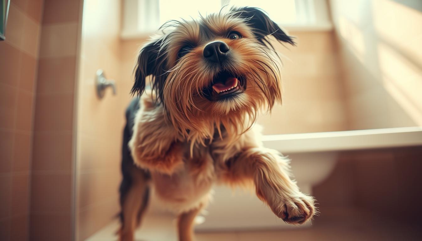 pes sa škriabe po kúpaní