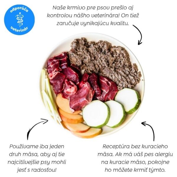 Ely Hypoalergénne hovädzie mokré krmivo pre psov (recept bez pšeničného lepku a kuracieho mäsa) – 410 g - Obrázok 3