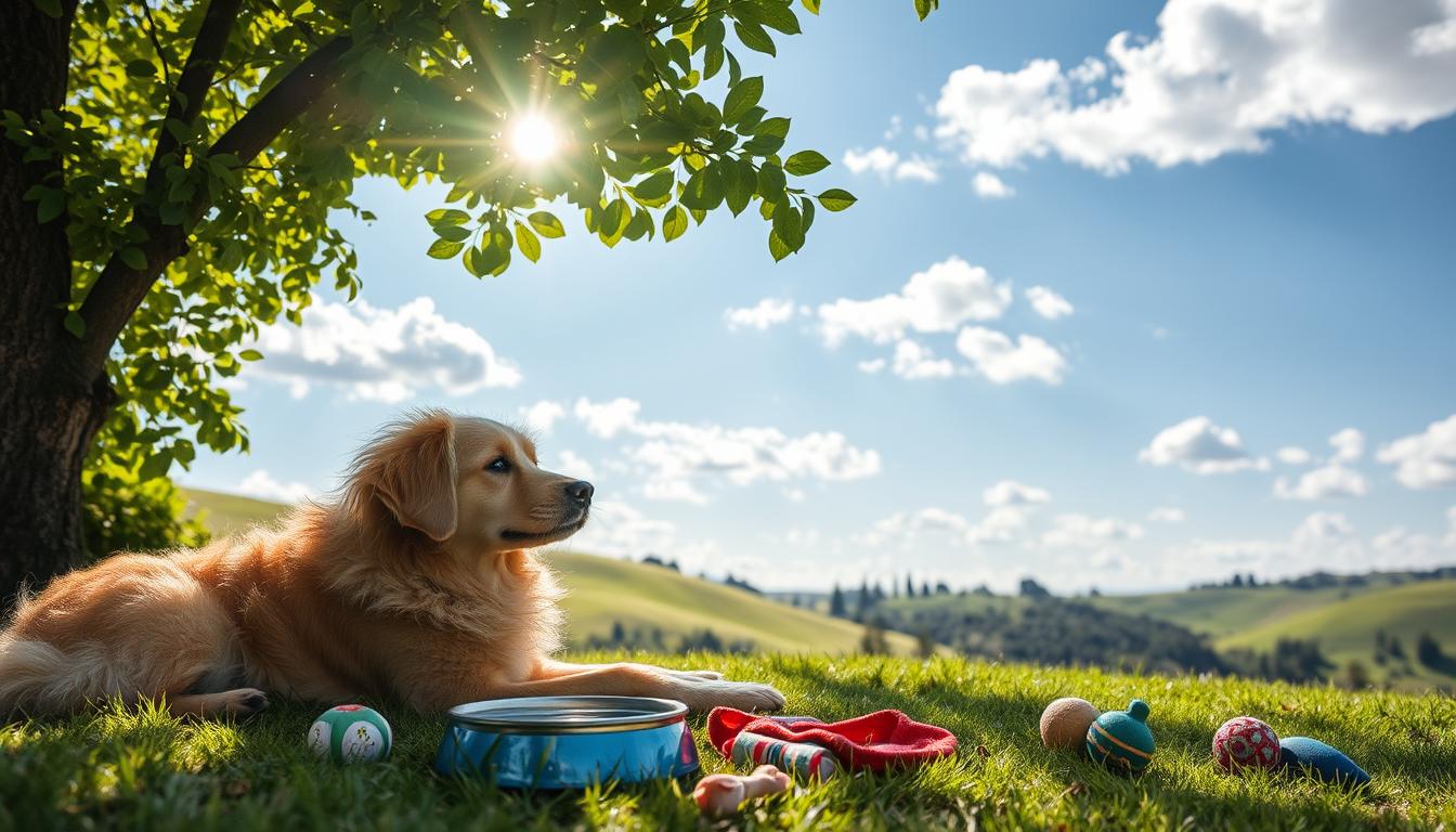 miesto na spanie psa leto