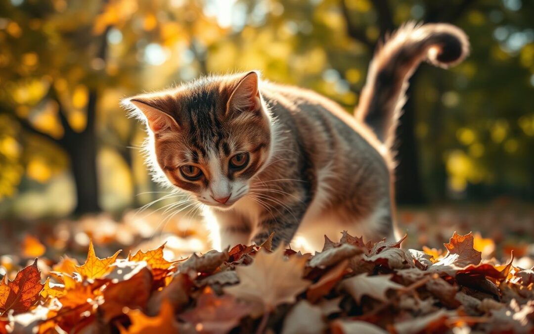 Tvoja mačka a šuchotavé lístie – zábava alebo alergén?