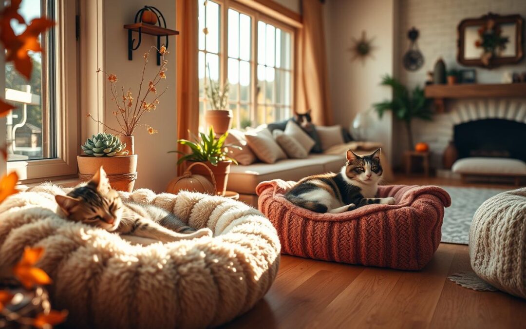 Jesenné obľúbené miesta mačiek v byte