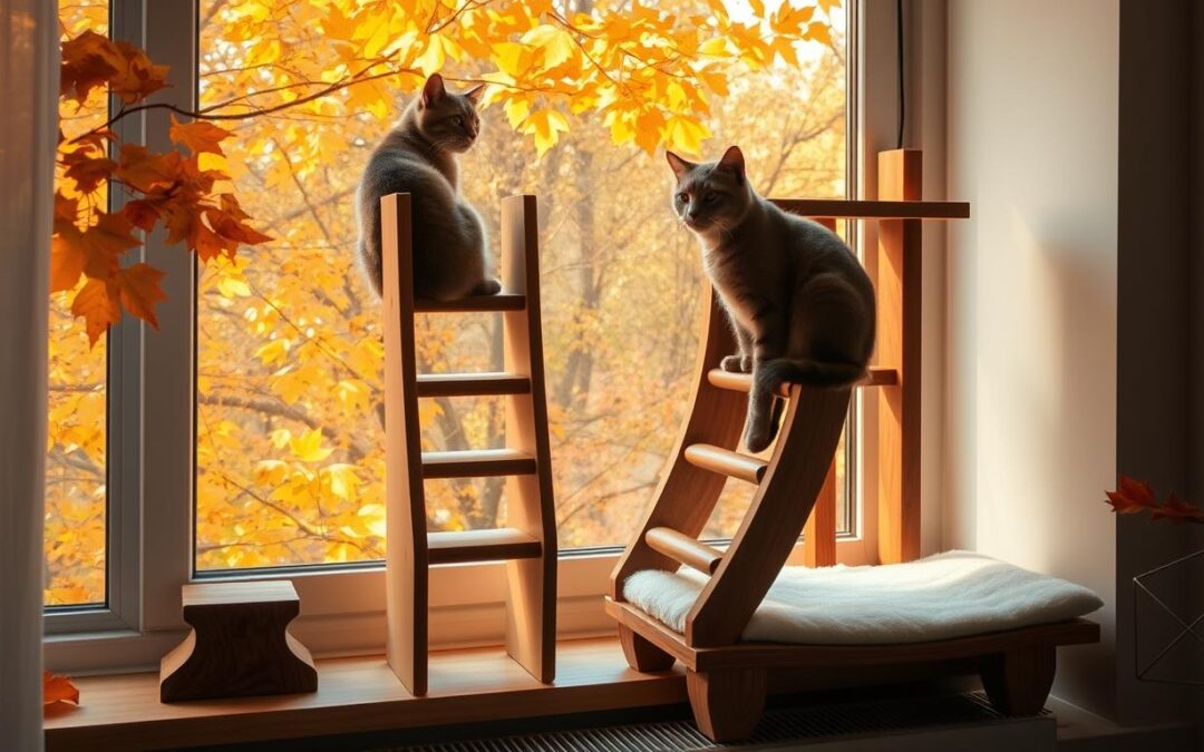 Najlepšie mačacie rebríky a parapetné poličky na jeseň