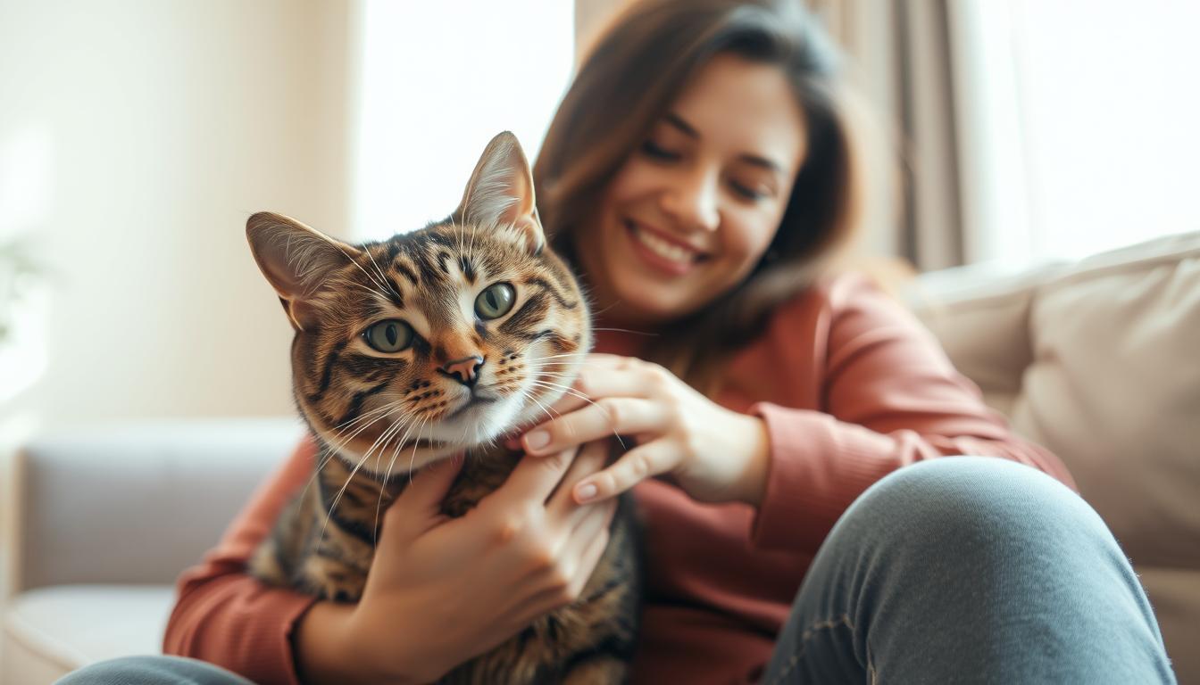 stabilné puto s adoptovanou mačkou