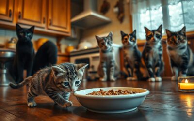 Mačací blog 19 Kŕmenie mačiatka v domácnosti s viacerými mačkami