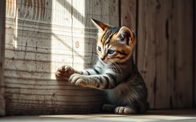 Prečo mačiatko škriabe steny?