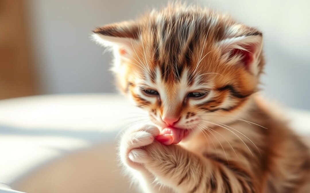 Kedy začne mačiatko samostatne sa umývať?