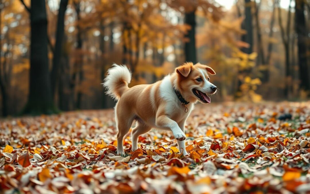 Zmeraj úroveň aktivity svojho psa počas jesenných dní