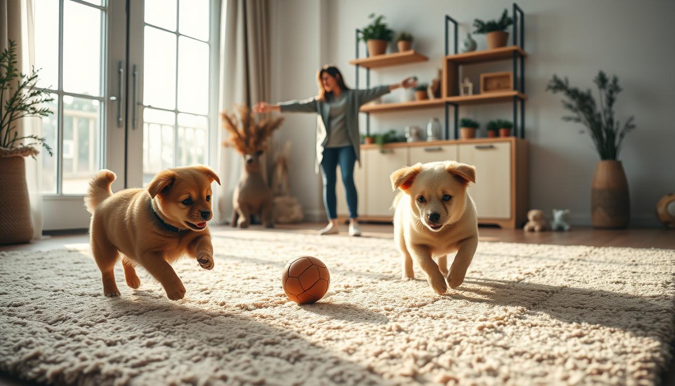 pes pohybové cvičenia v interiéri jeseň