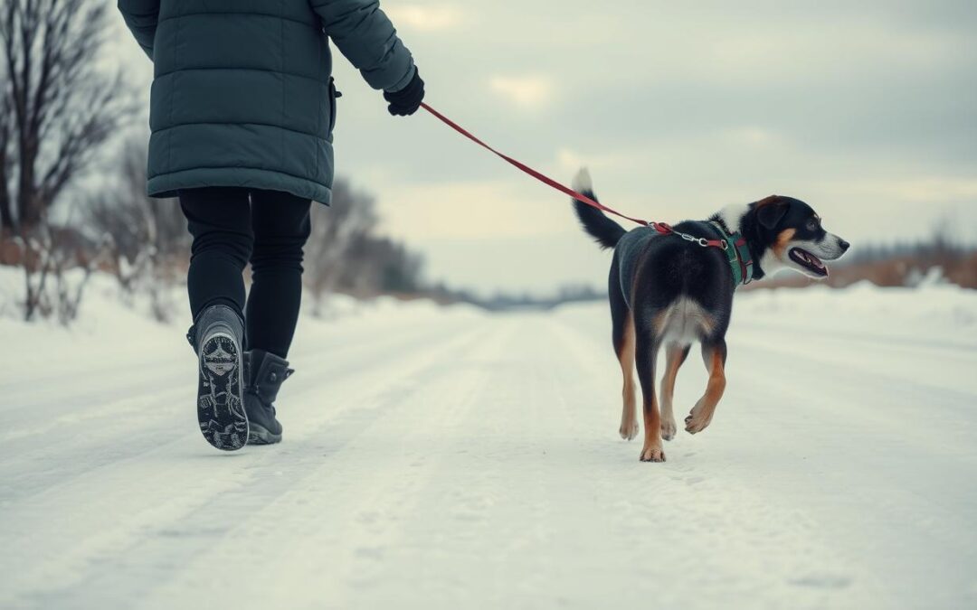 Používanie vodítka na klzkých cestách – ako udržať psa v bezpečí?