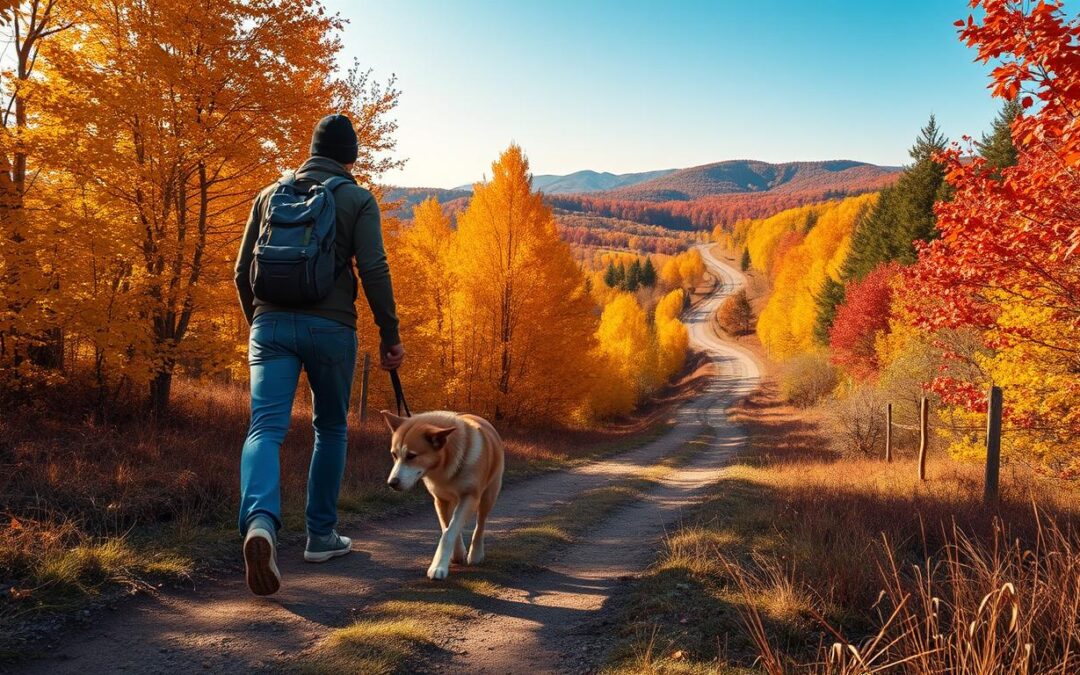 Turistika so psom v lese – základné jesenné pravidlá