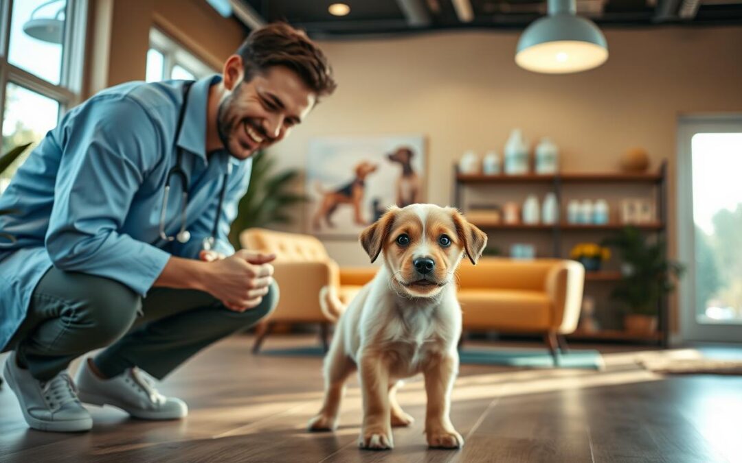 Prvá návšteva veterinára so šteniatkom