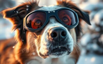 Ako chrániť oči psa počas snehovej búrky?