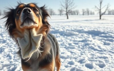 Reakcia psa na náhly mráz
