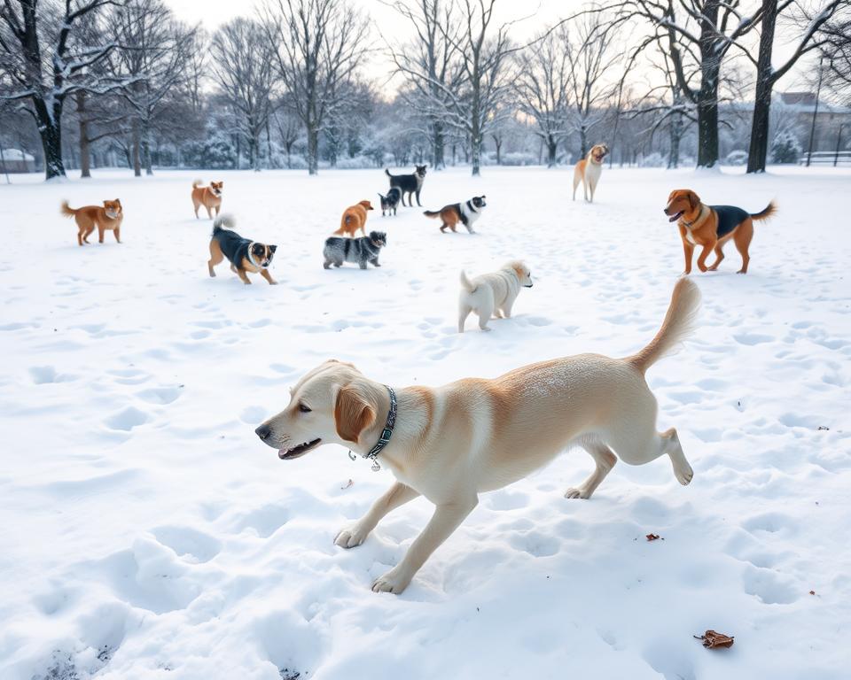 správanie psa po prechádzkach v zime