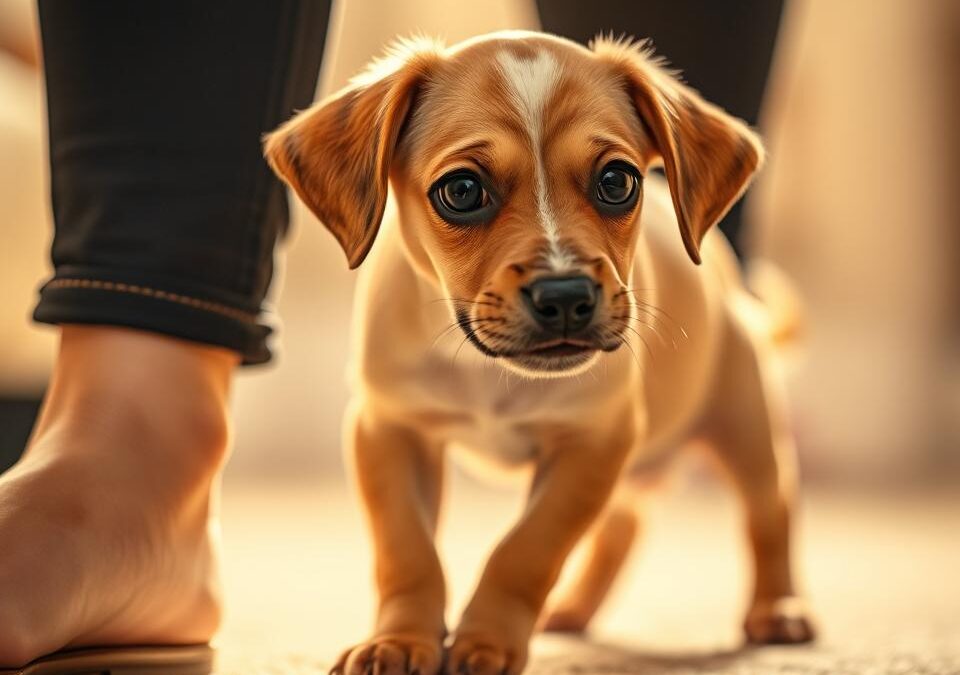 Prečo ti šteniatko hryzie nohy?