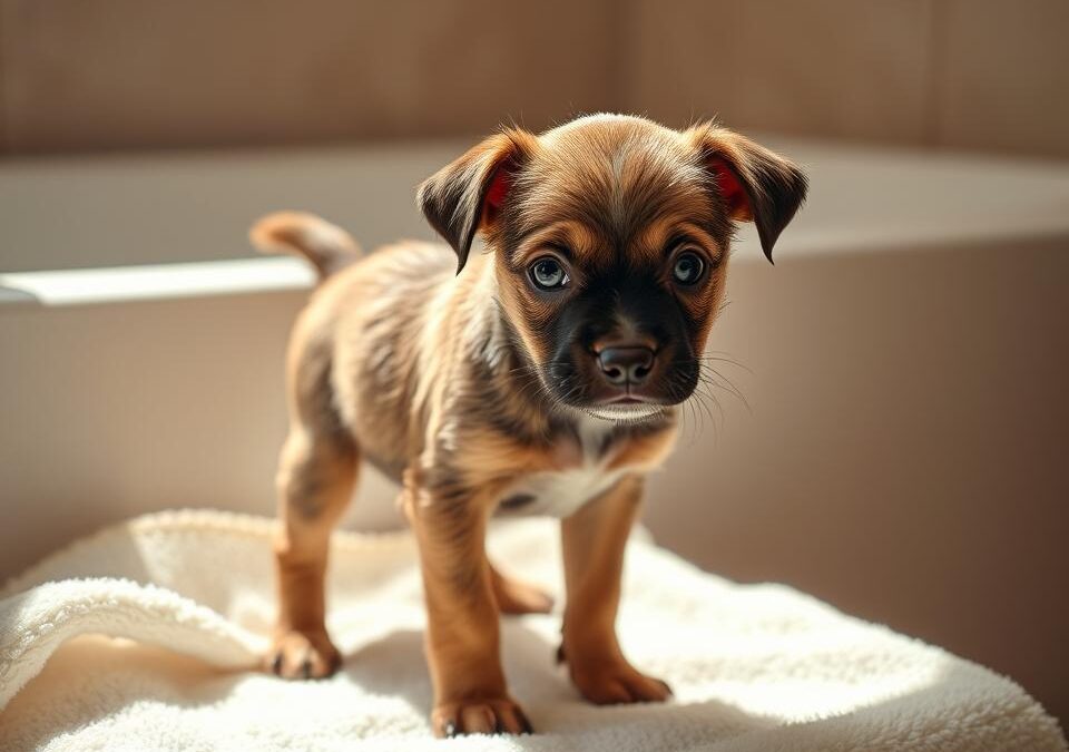 Šteniatko sa trasie po kúpaní – je to normálne?