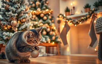 Bezpečné vianočné dekorácie pre mačky