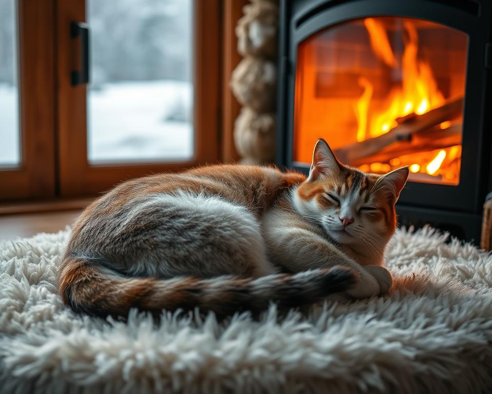 Denná aktivita mačky v zime – čo je normálne?