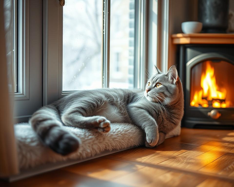 Denna-rutina-macky-v-zime Denná rutina mačky v zime