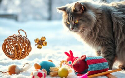 Najlepšie zimné hračky pre mačky