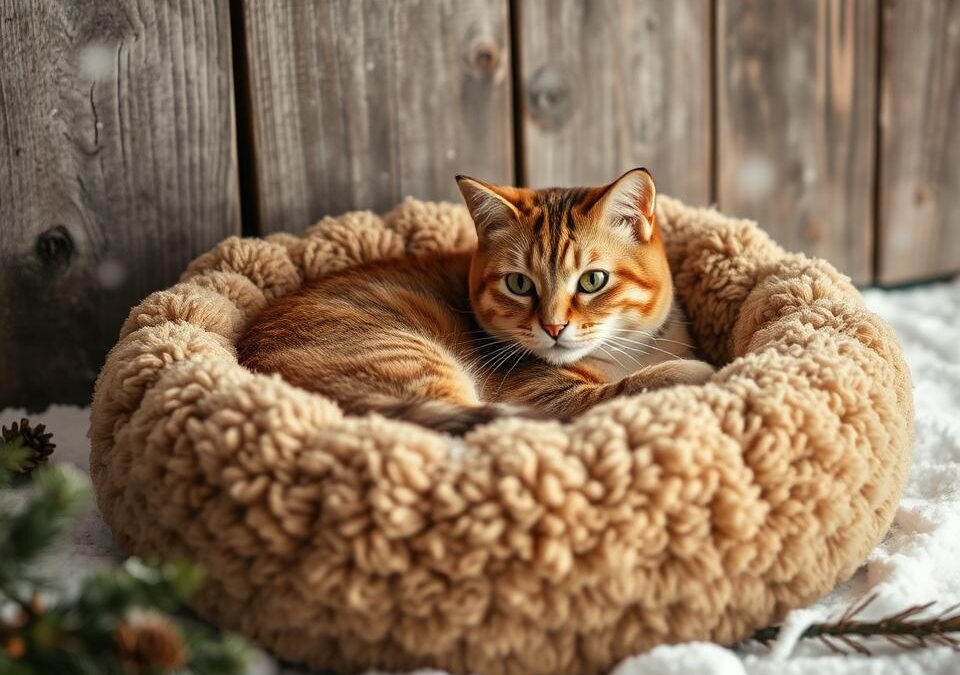 Mačka a hrubé, teplé pelechy