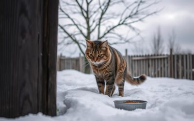 Kŕmenie vonkajších mačiek v zime – na čo si dať pozor?