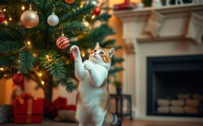 Mačací blog 22 Mačka a vianočný stromček – bezpečnostné rady