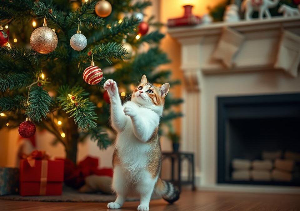 Mačka a vianočný stromček – bezpečnostné rady