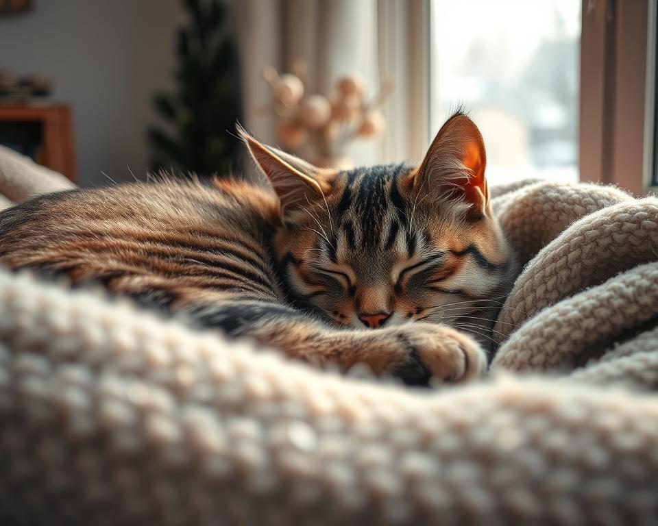 Malátnosť mačky v zime