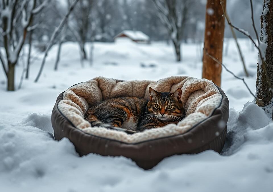 Miesto na spanie pre vonkajšiu mačku – ako ho udržať teplé?