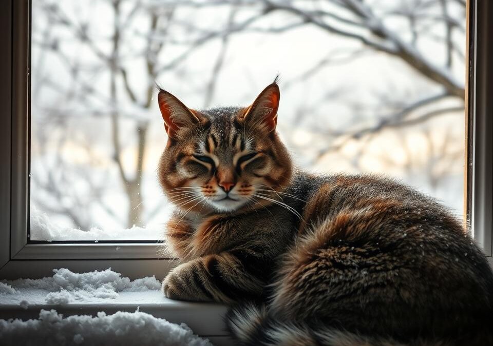 Mačky a zimná nálada – ovplyvňuje ich to?