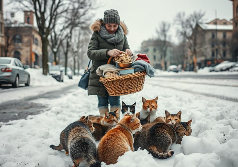 Ako pomôcť túlavým mačkám v susedstve počas zimy?