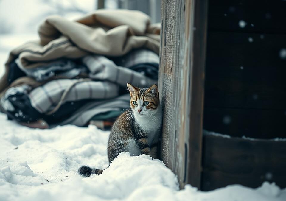Čo robiť, ak vidíš túlavú mačku v zime?