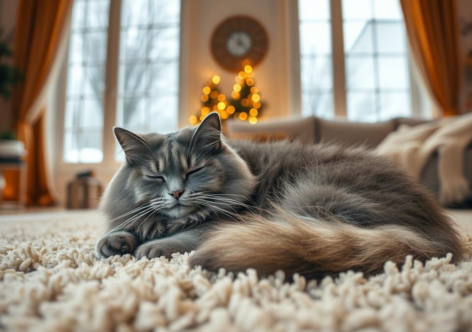Mačka a koberec – zimné pohodlie alebo stres?