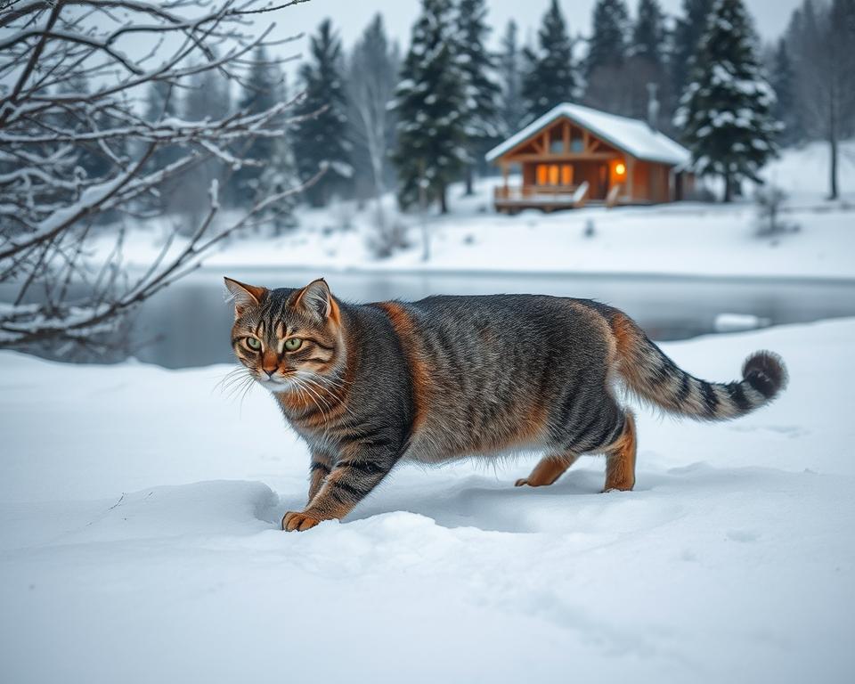 Prežitie vonkajšej mačky v zime