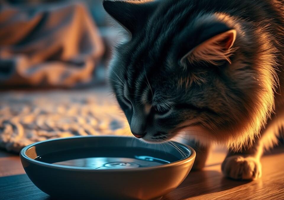 Príjem vody u mačky v zime – na čo si dať pozor?