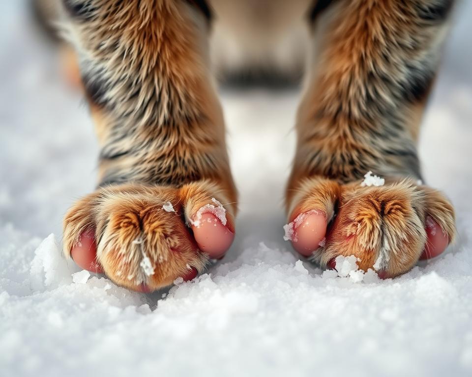 Príznaky omrzlín u mačky v zime