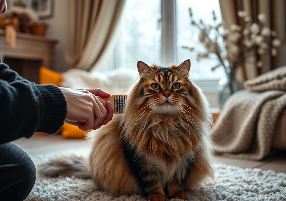 Zimná starostlivosť o srsť u dlhosrstých mačiek