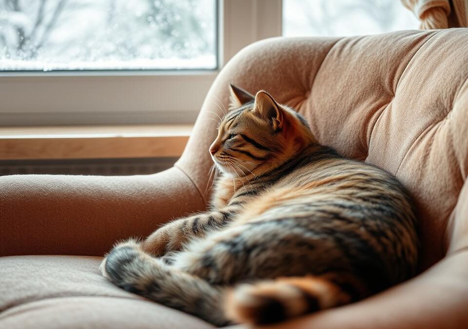 Zimný chlad a staršie mačky – osobitná starostlivosť