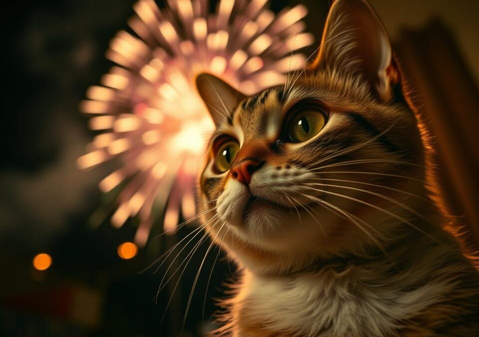 Mačka a ohňostroj – ako ju upokojiť na Silvestra?