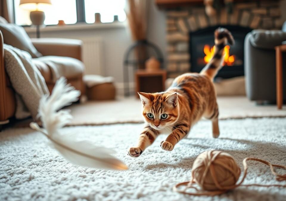 Ako udržať mačku aktívnu v zime?