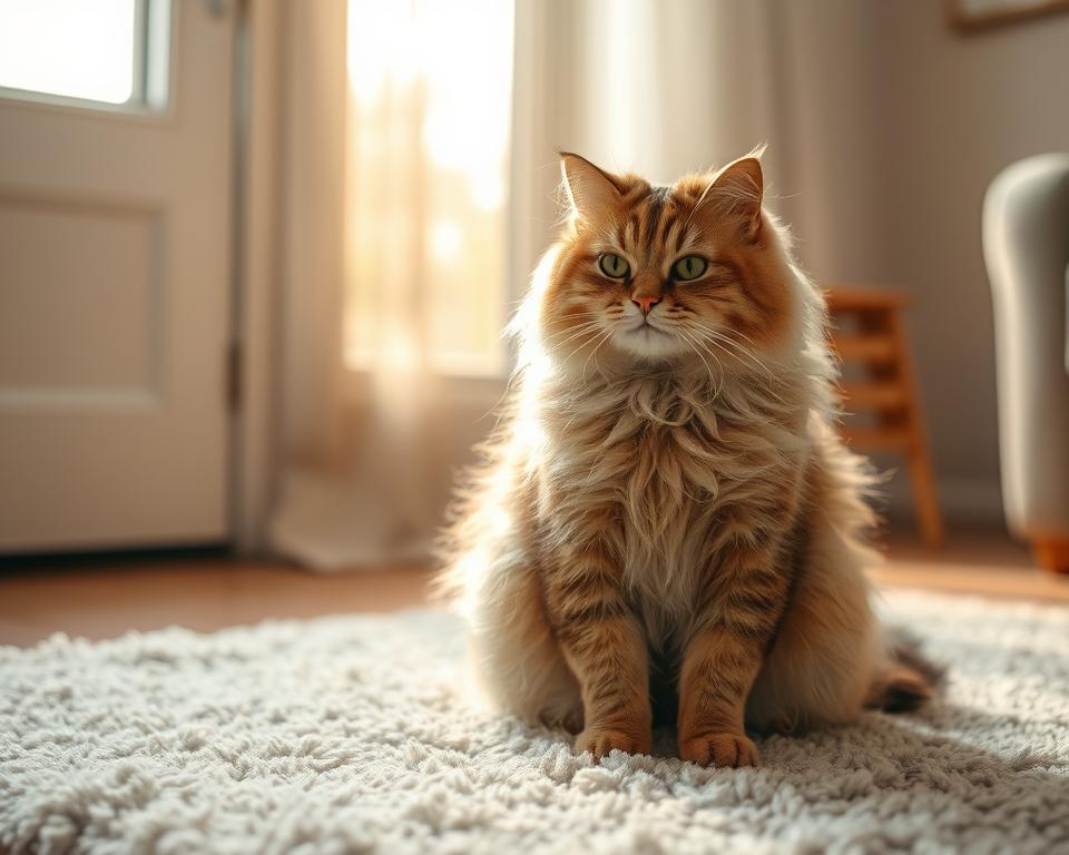 Výmena srsti mačky v zime