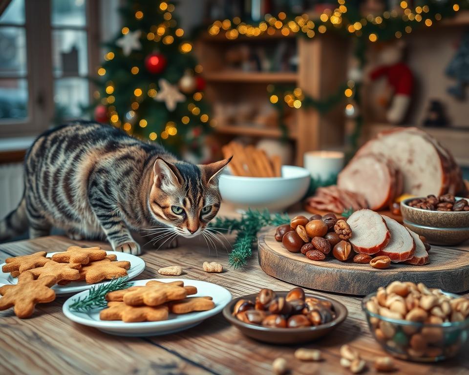 Zakázané vianočné jedlá pre mačky v zime