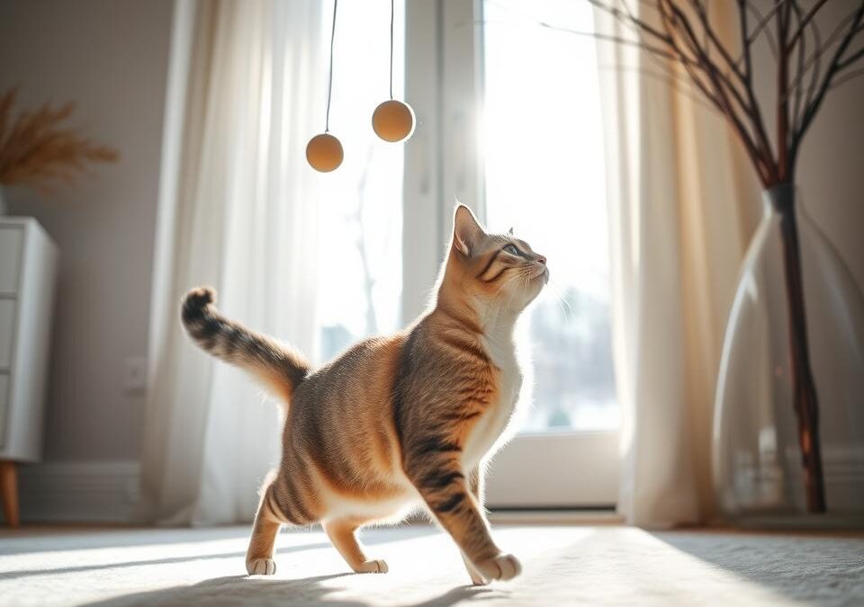 Nedostatok pohybu u mačiek v zime – ako ich motivovať k hre?
