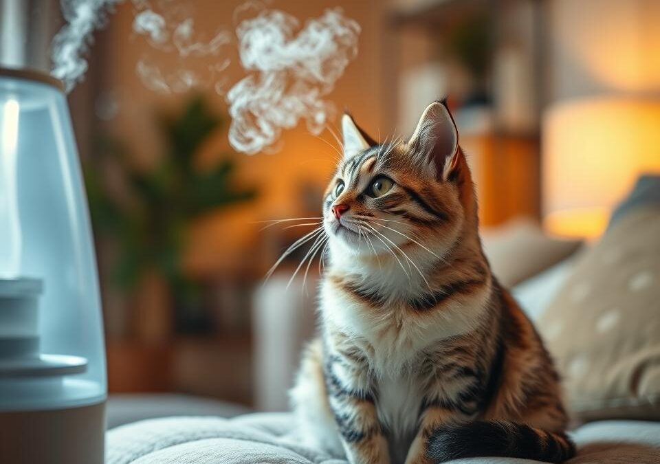 Mačka a zvlhčovanie vzduchu – užitočné počas vykurovacej sezóny?