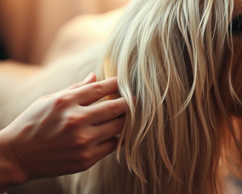 česanie dlhej srsti psa